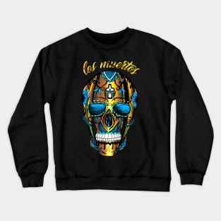 Los Muertos Sugar Skull - Gold and Blue Edition Crewneck Sweatshirt